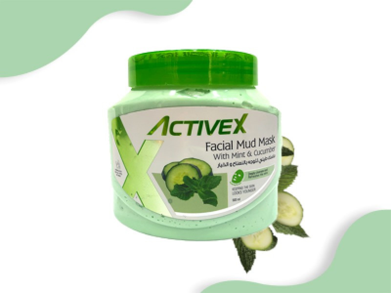 Activex Facial Mud Mask Mint And Cucumber 500 Ml