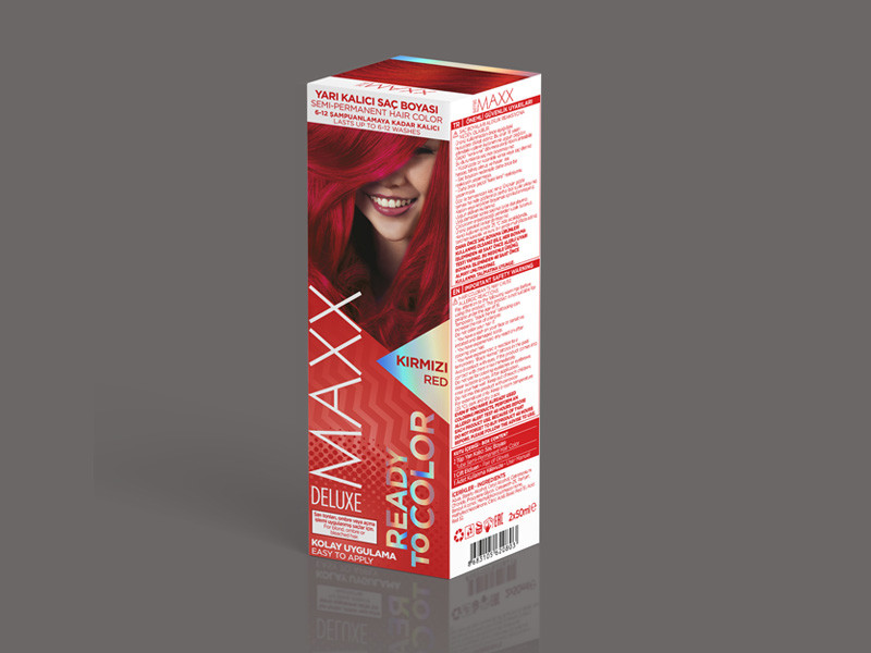 Maxx Deluxe Ready To Color Semi-permanent Hair Color For Light Bleached Or Blondes 2x50ml-red