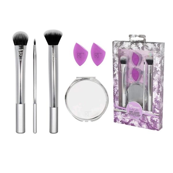 Real Techniques Limited Edition Sponge Make-up Brush Set With Compact Mirror-04087