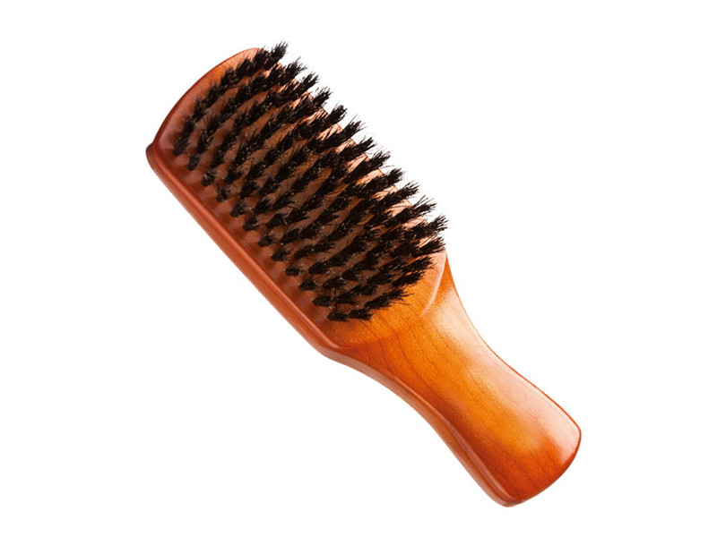 Natural Brown Boar Bristle Hard Wave Brush