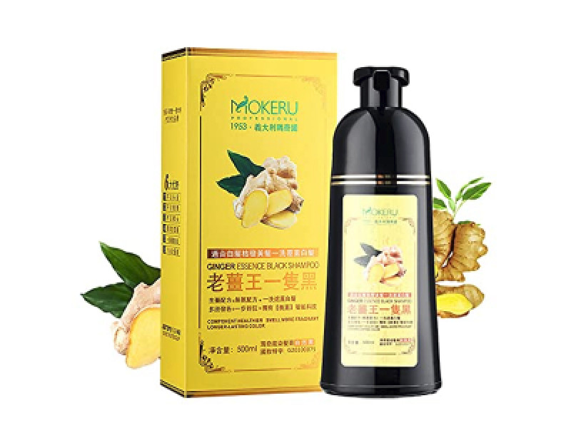 Mokeru Natural Ginger Black Hair Dye Shampoo 500 Ml