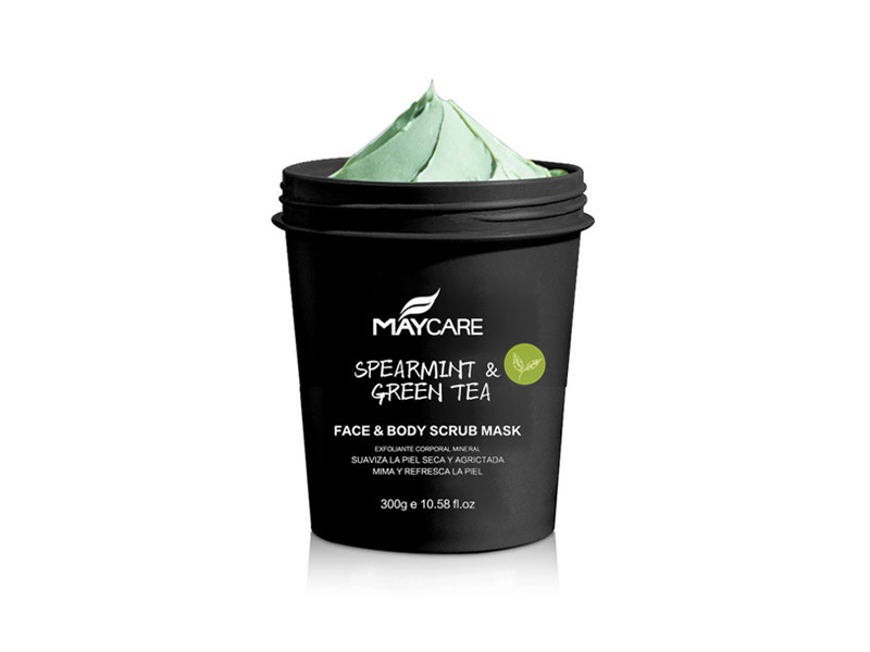 Maycare Spearmint Green Tea Face Body Scrub Mask 300g