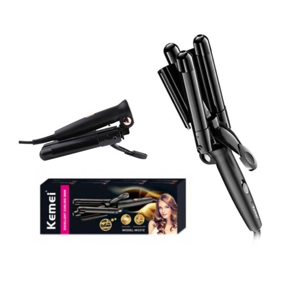 Kemei 3 Barrel Hair Curler Electric Iron – W337z