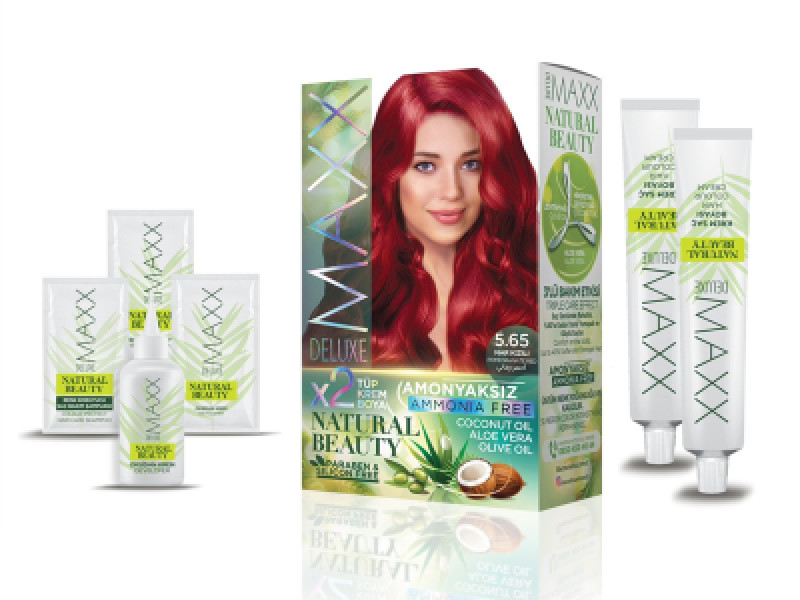 Maxx Deluxe Hair Color Kit 5.65 Pomegranate Red