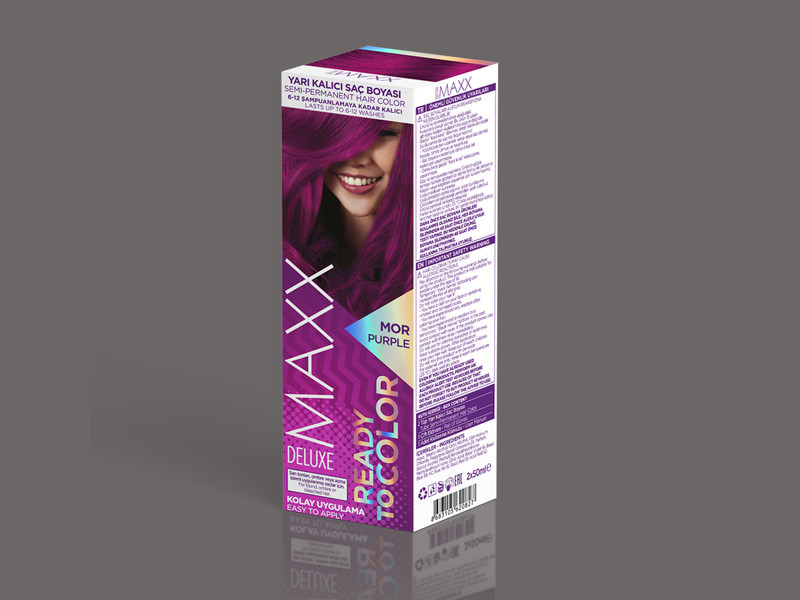 Maxx Deluxe Ready To Color Semi-permanent Hair Color For Light Bleached Or Blondes 2x50ml-purple