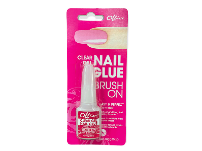 Office Brush On Nail Glue – Clear 10 Gm