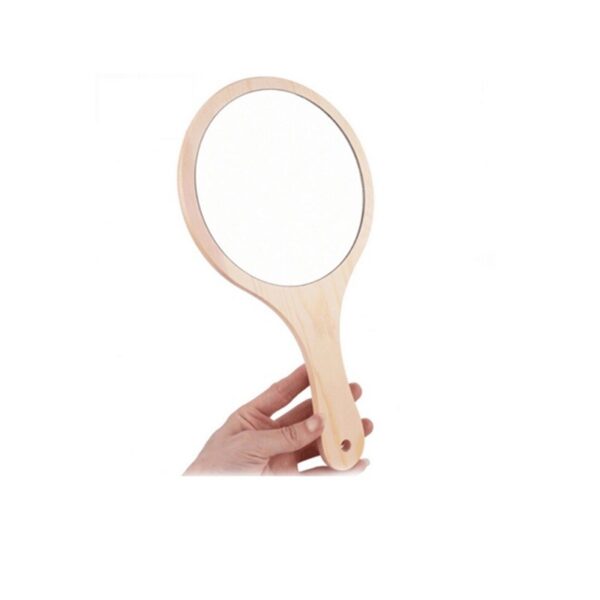 Wooden One Side Hand Mirror 12×23 Cm