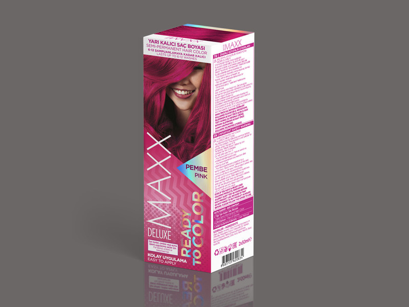 Maxx Deluxe Ready To Color Semi-permanent Hair Color For Light Bleached Or Blondes 2x50ml-pink