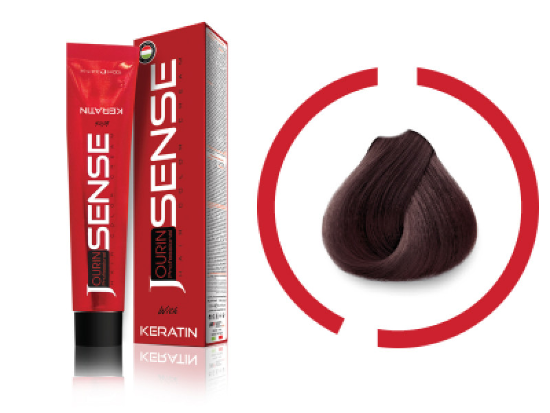 Jourin Sense Hair Color With Keratin 100ml – 5.5 Light Burgundy Brown