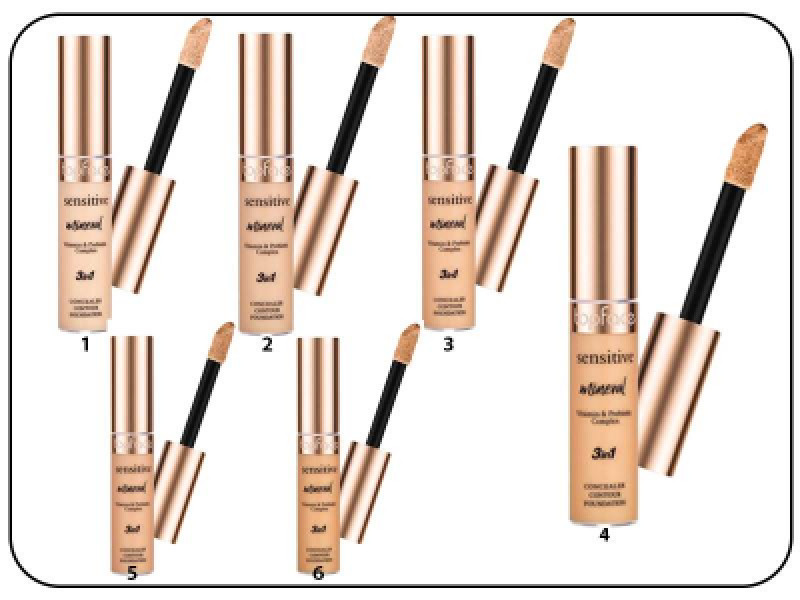 TOPFACE Sensitive Mineral 3IN1 Concealer Contour Foundation 12ml PT471