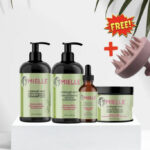 Miele hair care product set (shampoo – leave-in conditioner – oil – mask + free hairbrush)