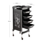 Salon trolley black 90 x 37 cm